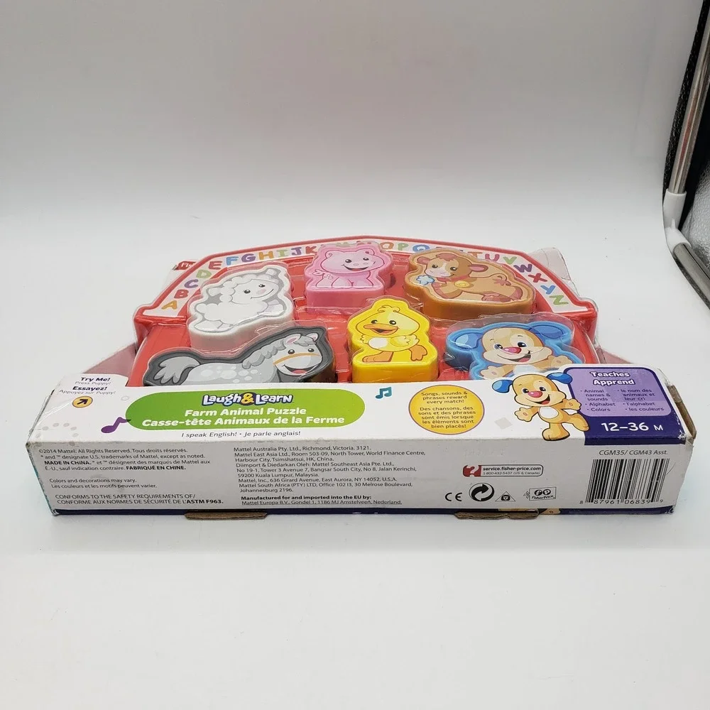 Fisher-Price Laugh & Learn Farm Animal Puzzle - Songs Sounds & Phrases Brand New